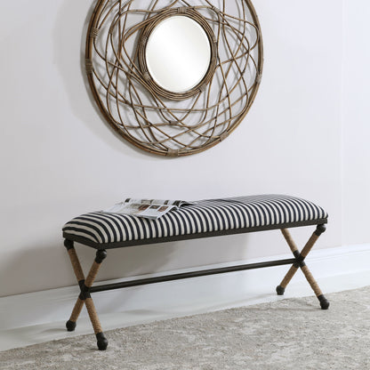 Braddock - Striped Bench - Black