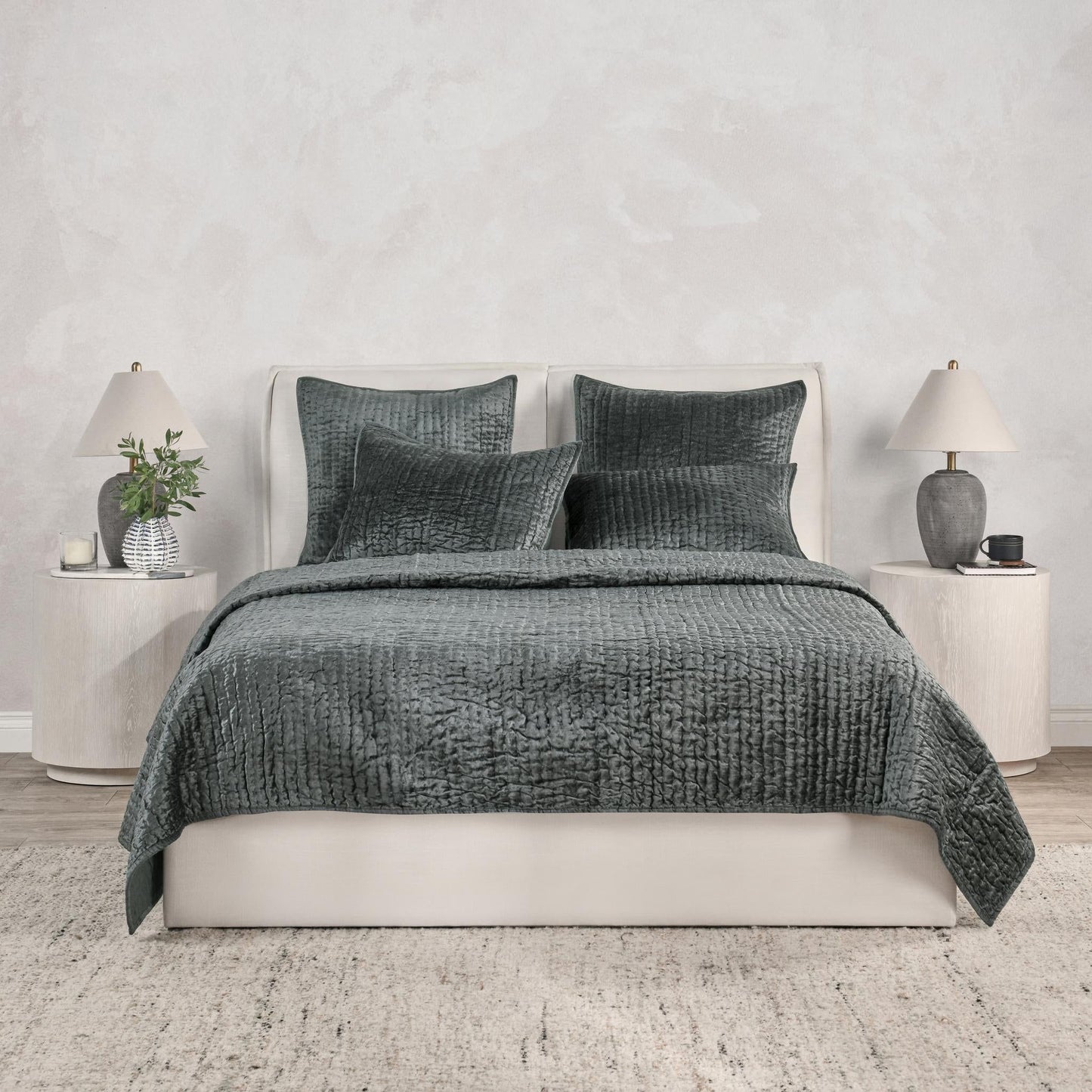 Bari - Velvet Sham - Bay Green