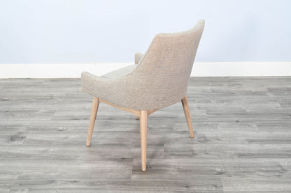 Olivia - Lowback Cushioned Gray Dining Chair (Set of 2) - Wheat