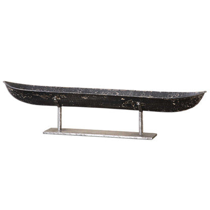 River Boat - Sculpture - Black
