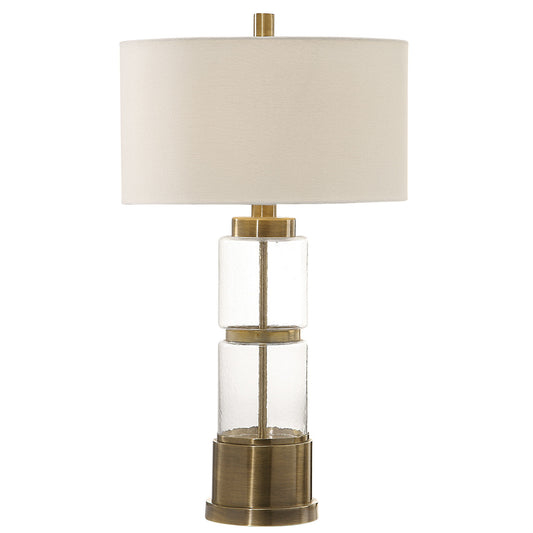 Vaiga - Glass Column Lamp - Gold