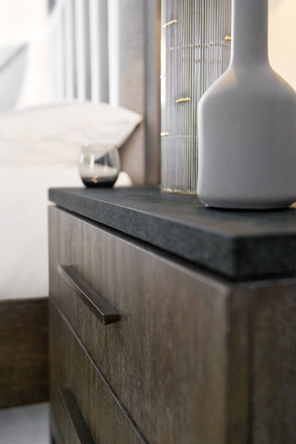 Miramar Aventura - San Marcos Stone Top Nightstand - Dark Gray
