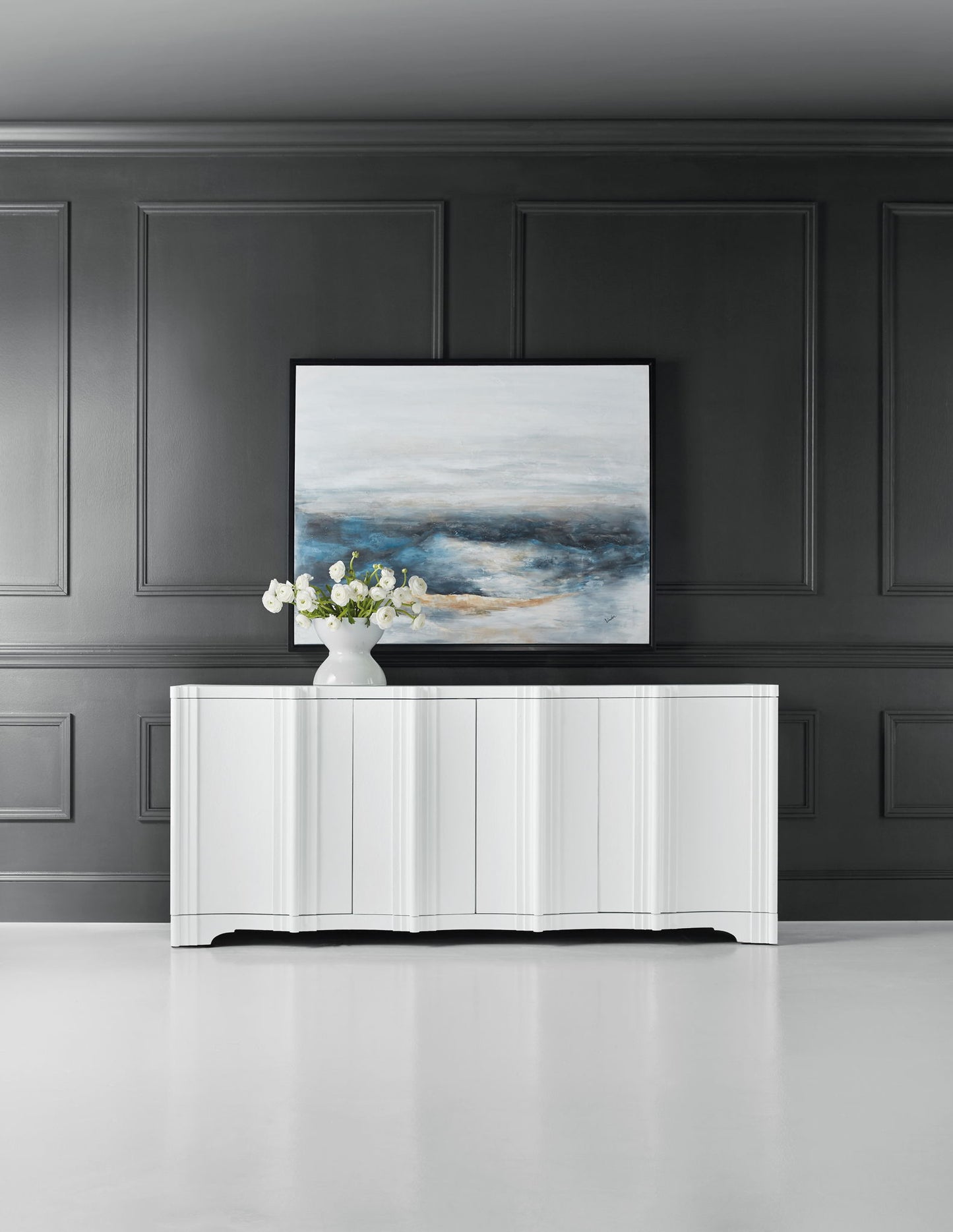 Melange - Corinth 4-Door Entertainment Console - White