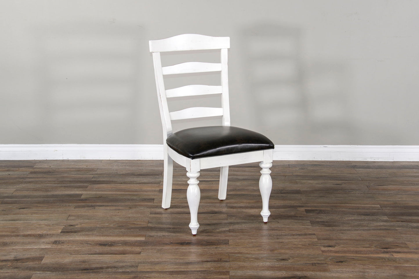 Carriage House - Ladderback Chair (Set of 2) - Cottage White / Europen Dark