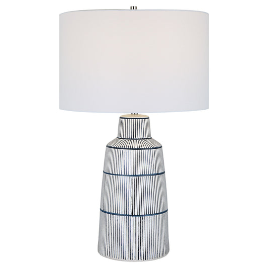 Breton - Nautical Stripe Table Lamp - White