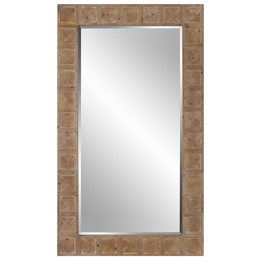 Ranahan - Rustic Farmhouse Mirror - Light Brown