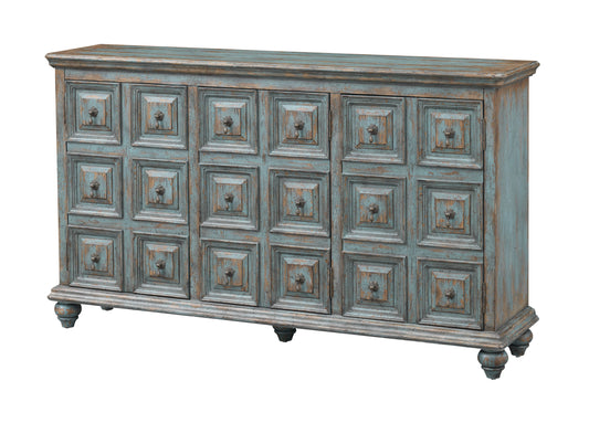 Bell - Three Door Credenza - Roxanna Aged Blue