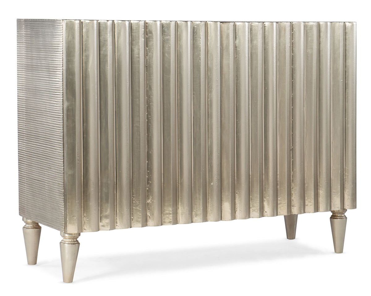 Melange - Mackenna 2-Door Chest - Pearl Silver