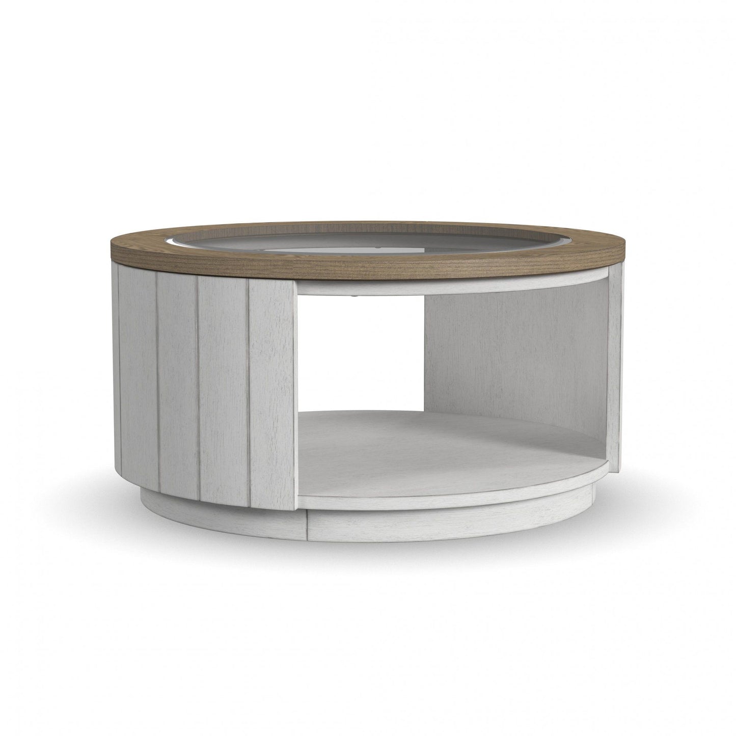 Melody - Round Coffee Table With Casters - White