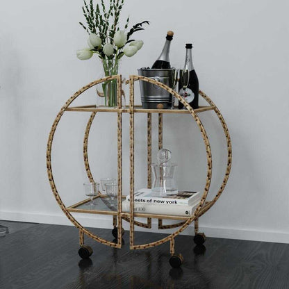 Zelina - Bar Cart - Gold