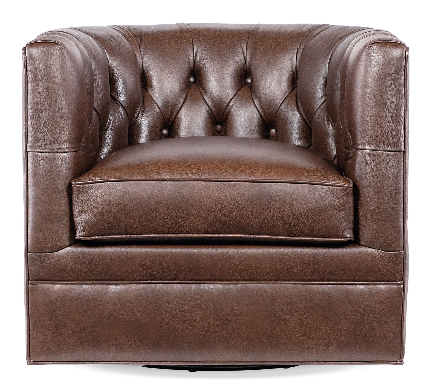 CC - Lennox Tufted Swivel Chair - Brown