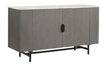 Nebulous - Two Door Credenza - Gray / White