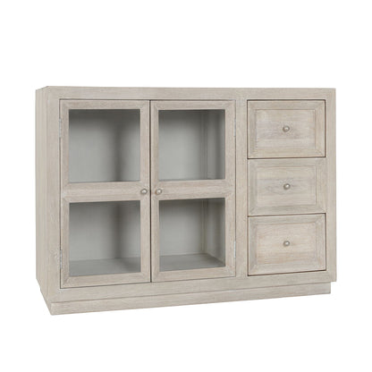 Isha - 3 Drawers 2 Door Cabinet - Creamwood