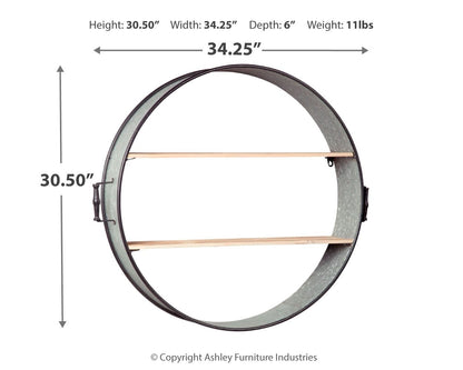 Eirny - Antique Gray / Natural - Wall Shelf