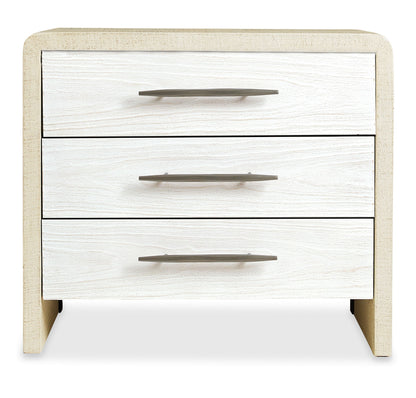 Cascade - 3-Drawer Nightstand - Beige / White