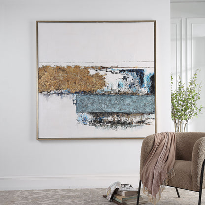 Stacked Against - Hand Painted Canvas