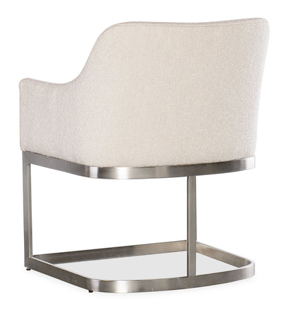 Modern Mood - Upholstered Arm Chair With Metal Base - Beige