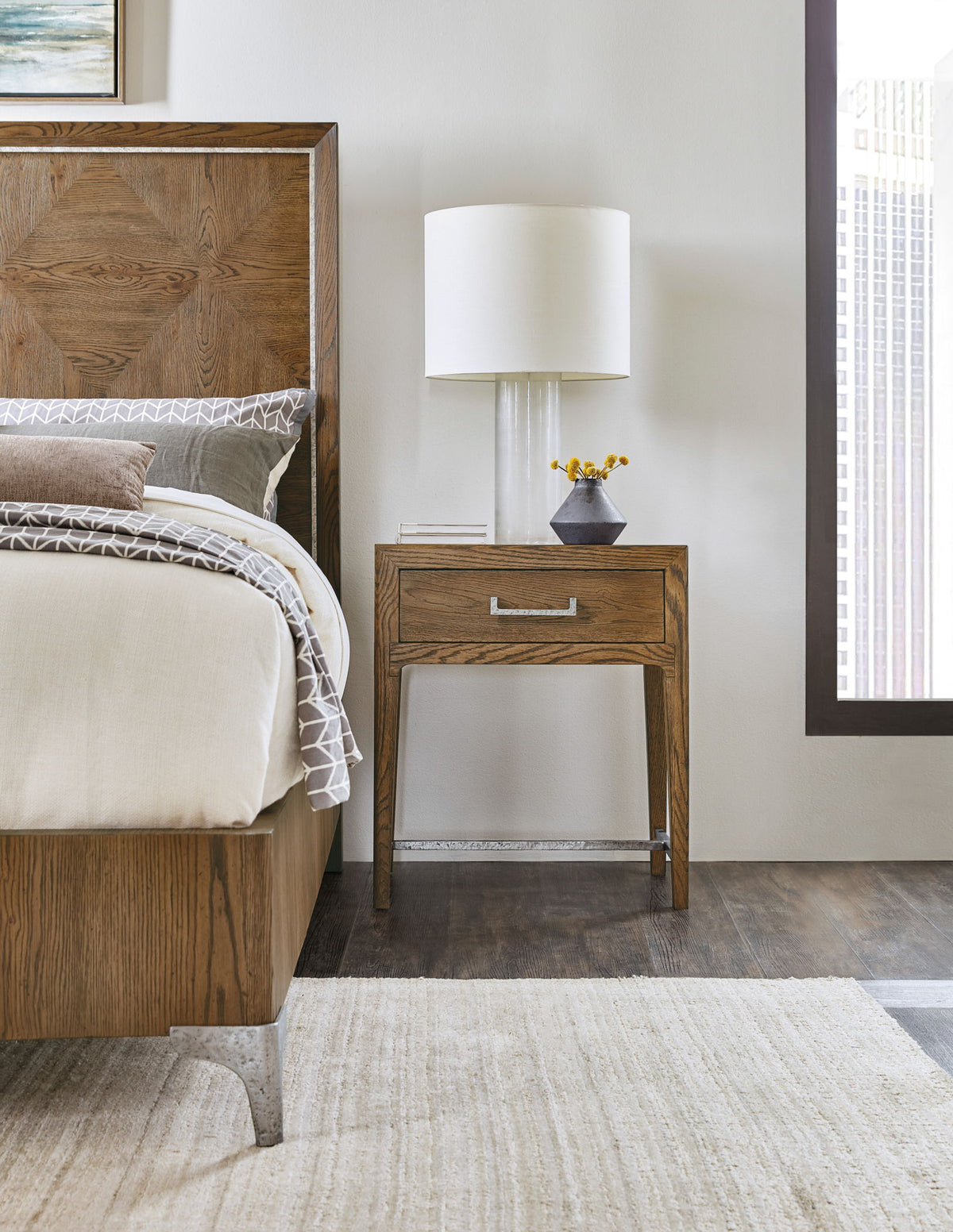 Chapman - Leg Nightstand - Medium Brown
