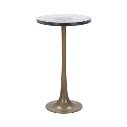 Fabiana - Round Accent Table - Gold / Black