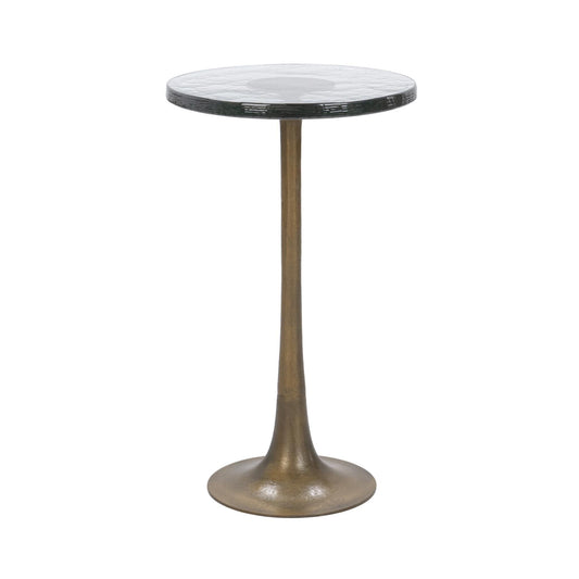 Fabiana - Round Accent Table - Gold / Black