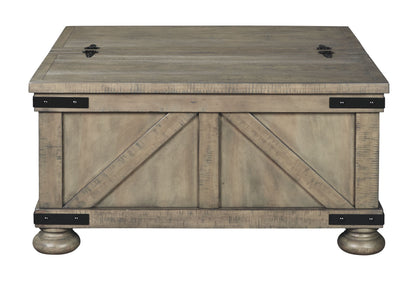 Aldwin - Gray - Cocktail Table With Storage - Square