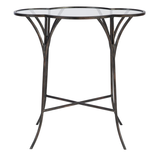 Adhira - Glass Accent Table - Black