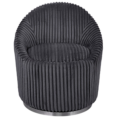 Crue - Fabric Swivel Chair - Gray