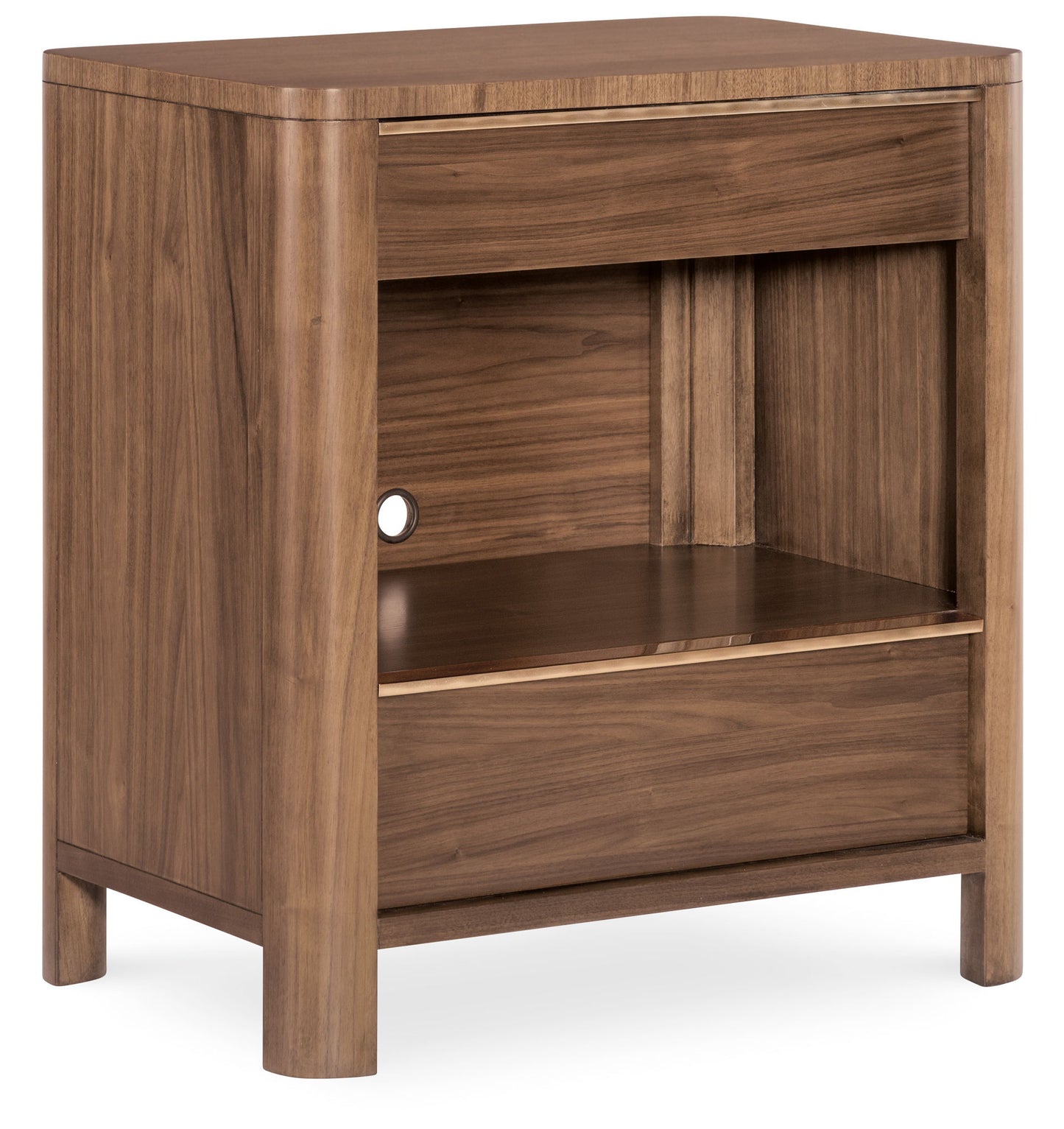 Eleana - Two Drawer Nightstand - Medium Wood