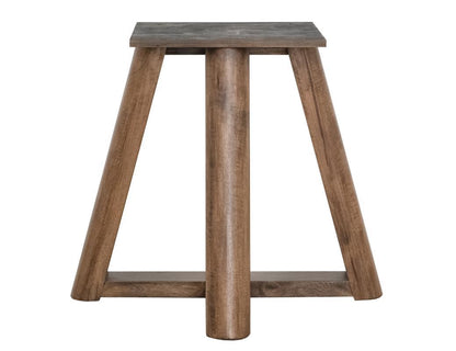 Silver - Round Dining Table With Resin River - Brown