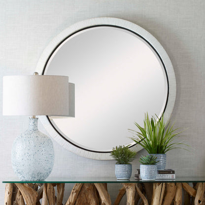 Granada - Round Mirror - White