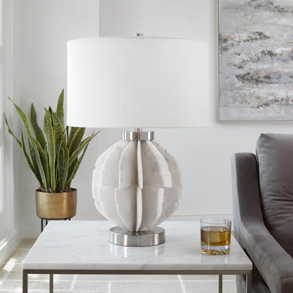 Repetition - Marble Table Lamp - White