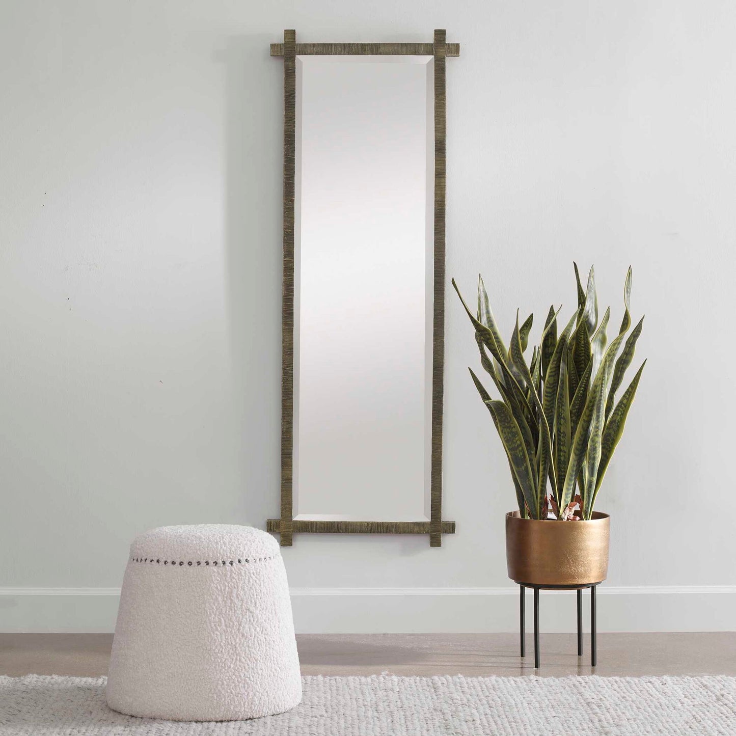 Abanu - Ribbed Gold Dressing Mirror