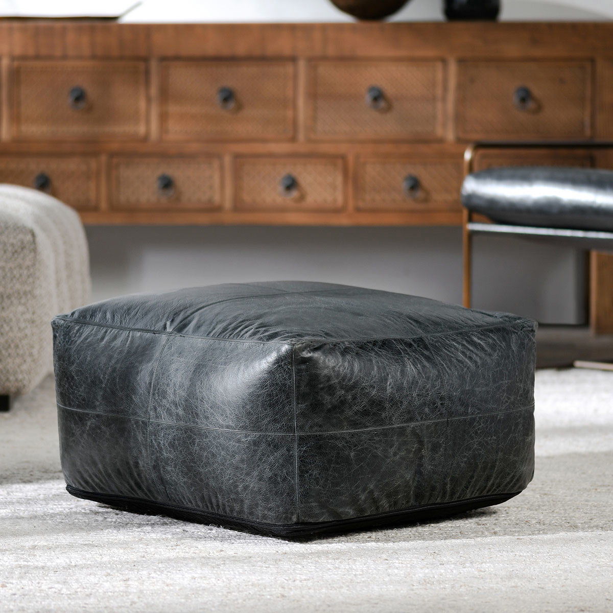 Poufs - Leather Pouf