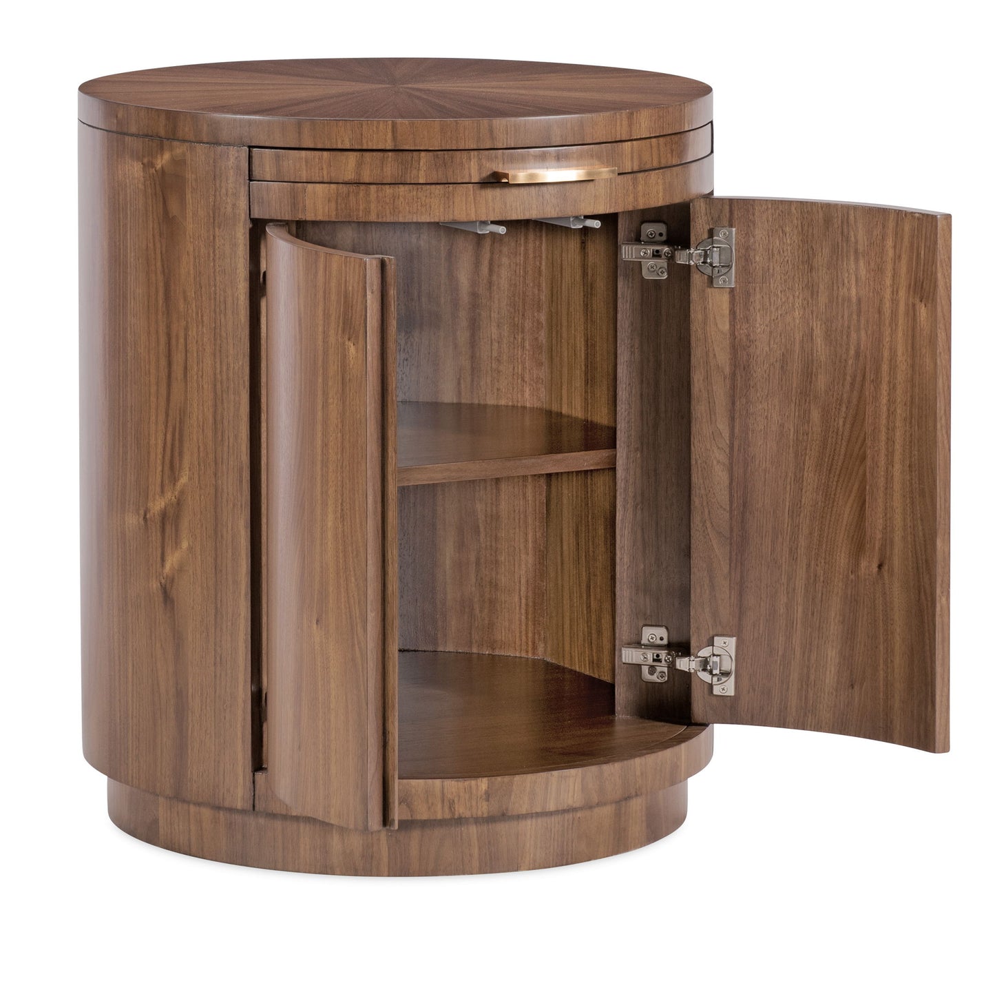 Eleana - Round Nightstand - Medium Wood