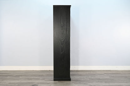 Elena - Tall Wood Cabinet With Arched Glass Doors