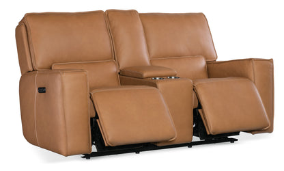MS - Miles Zero Gravity Console Loveseat With Power Recline & Power Headrest