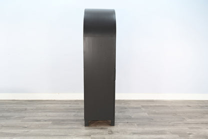 Arched Wine Bar Cabinet - Black Magic