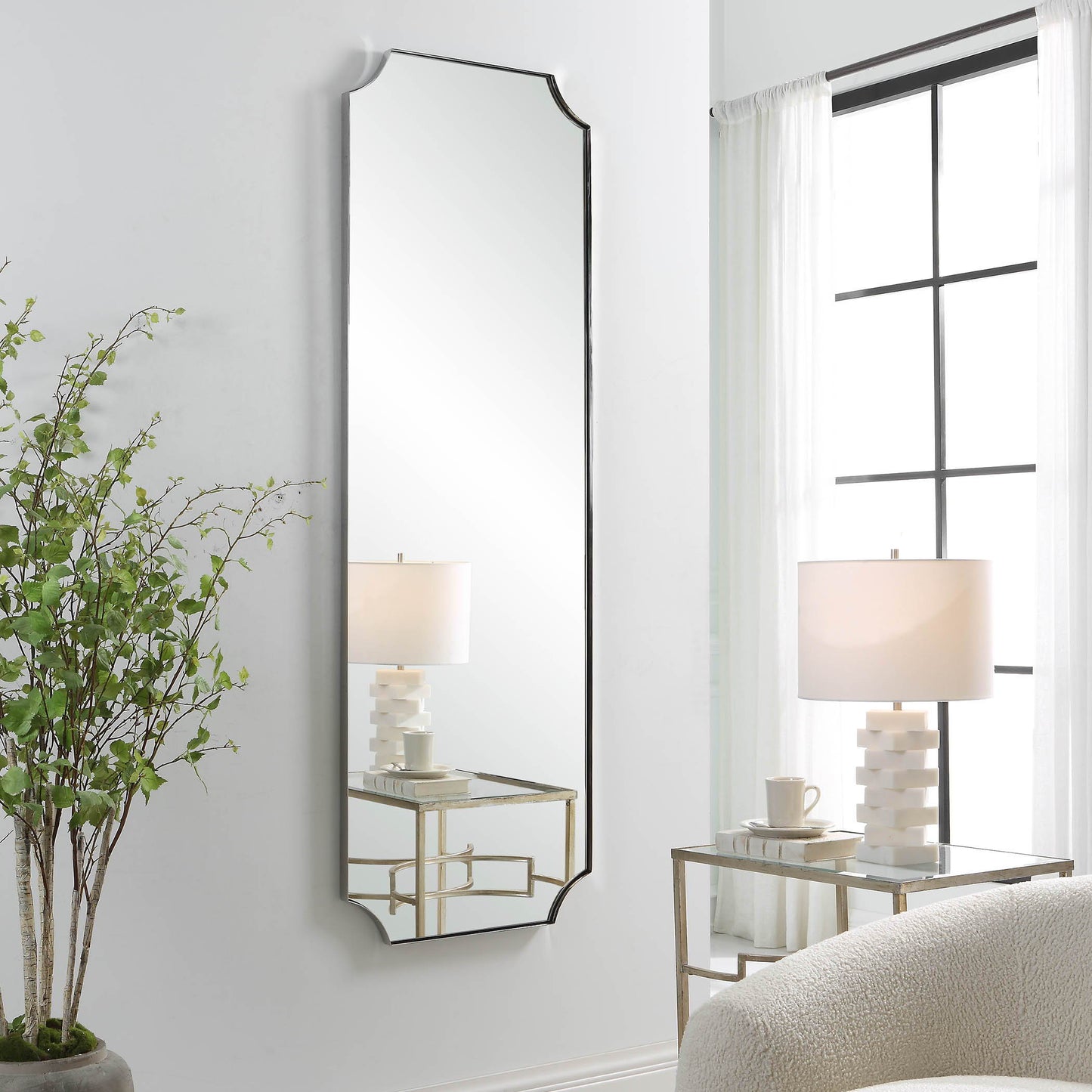 Lennox - Nickel Tall Mirror