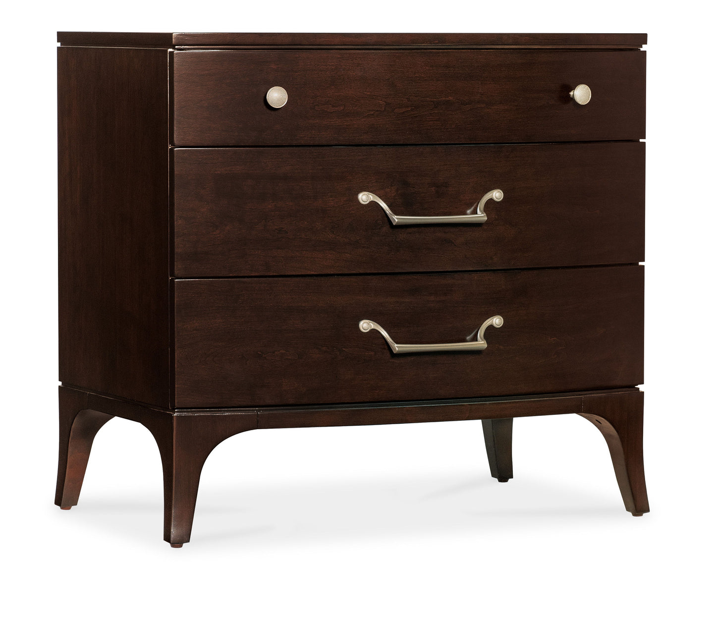 Bella Donna - 33" Three-Drawer Nightstand - Dark Brown