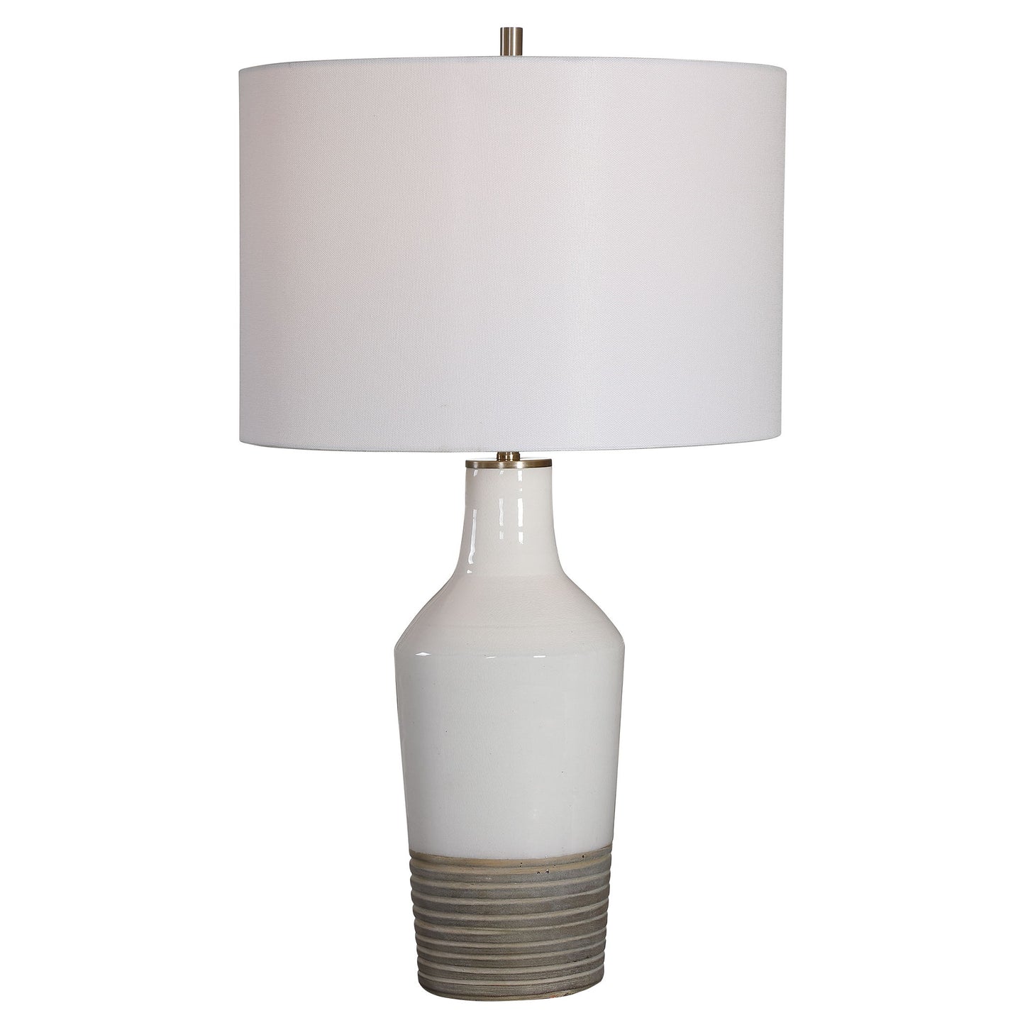 Dakota - Crackle Table Lamp - White