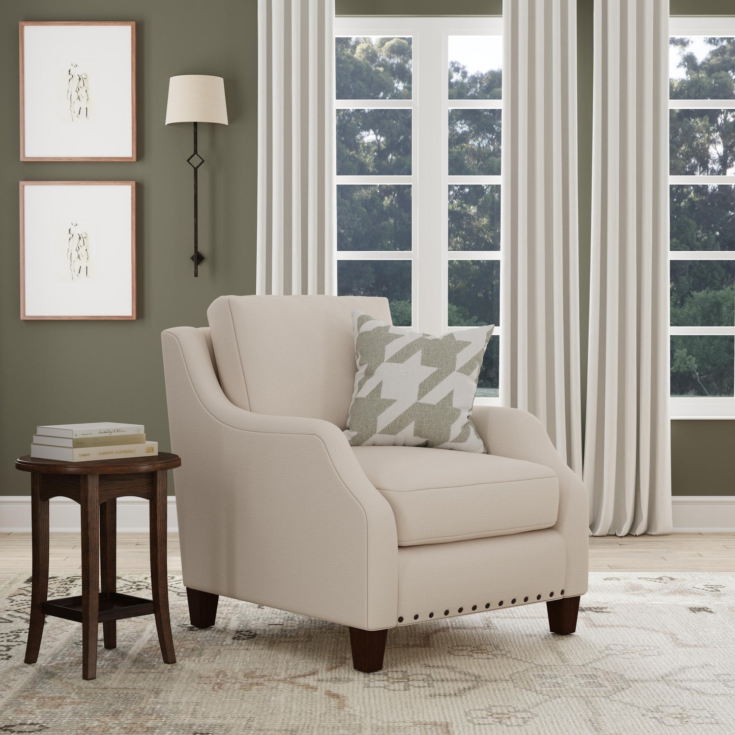Gianna - Fabric Chair With Nailhead Trim