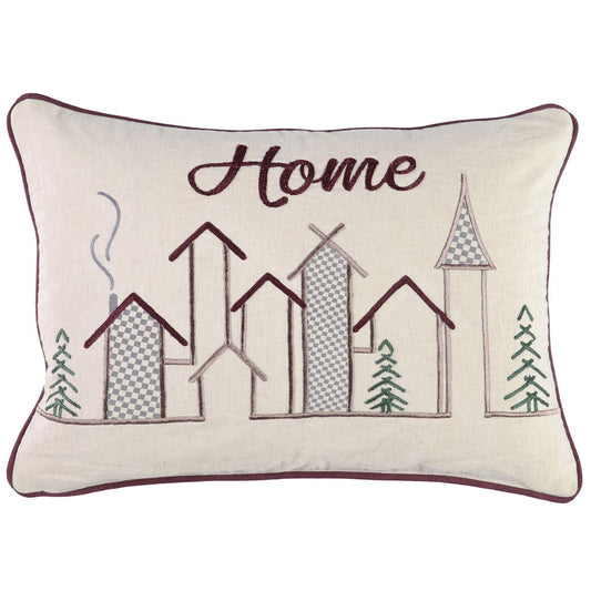 Winter Town - VE Pillow - Natural