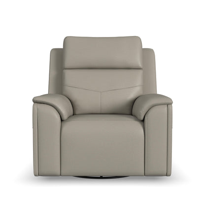 Vernon - Power Swivel Gliding Recliner With Power Headrest, Lumbar, Heat & Massage
