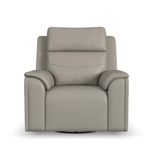 Vernon - Power Swivel Gliding Recliner With Power Headrest, Lumbar, Heat & Massage
