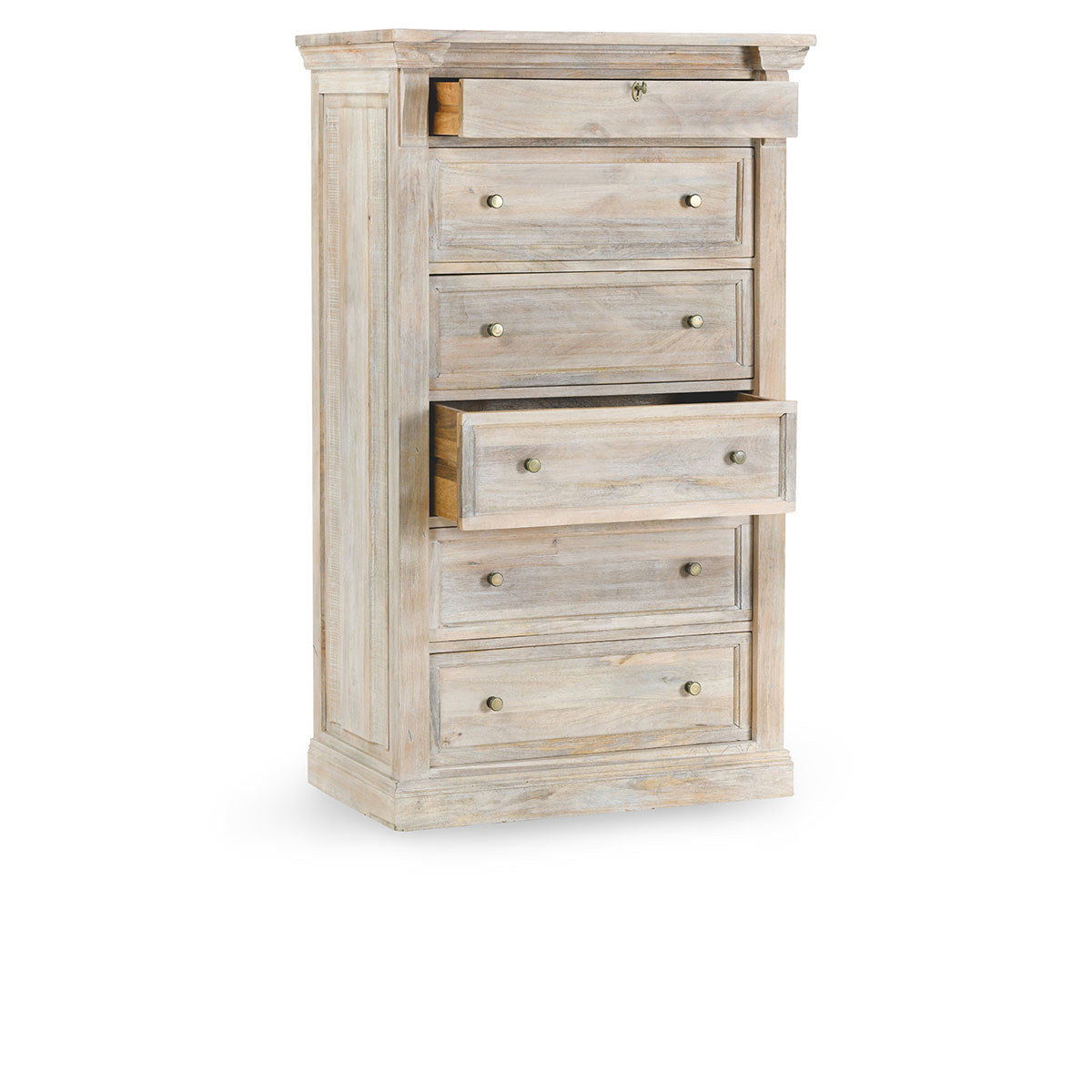 Adelaide - 6 Drawer Chest - Natural Cream Wash