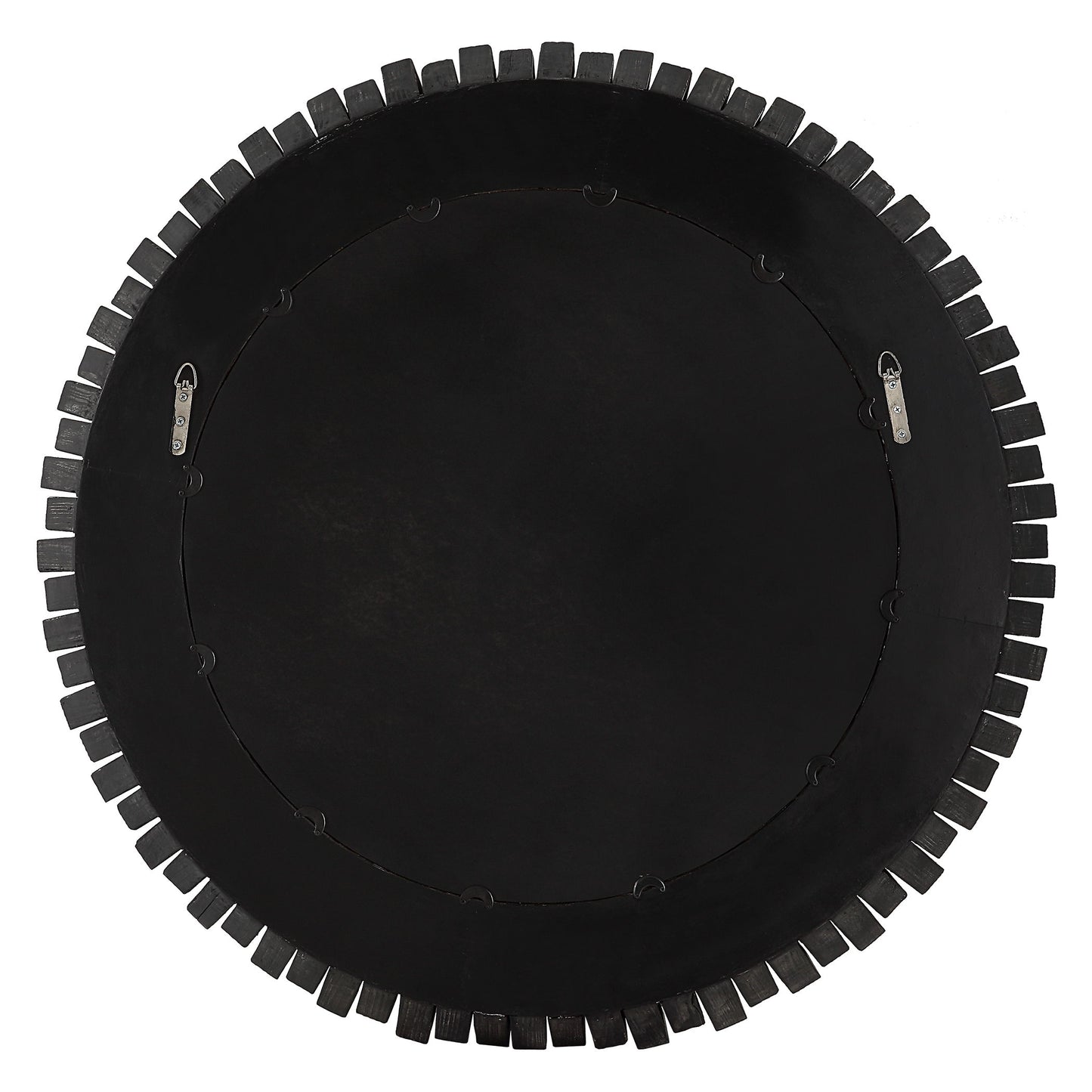 Circle Of Piers - Round Mirror - Black