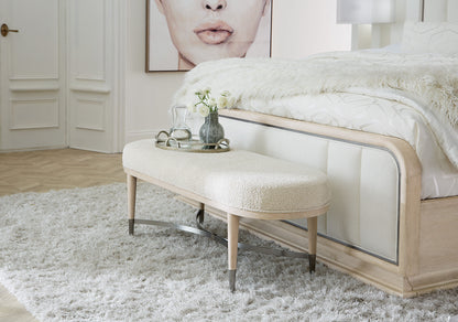 Nouveau Chic - Upholstered Bench - Light Brown