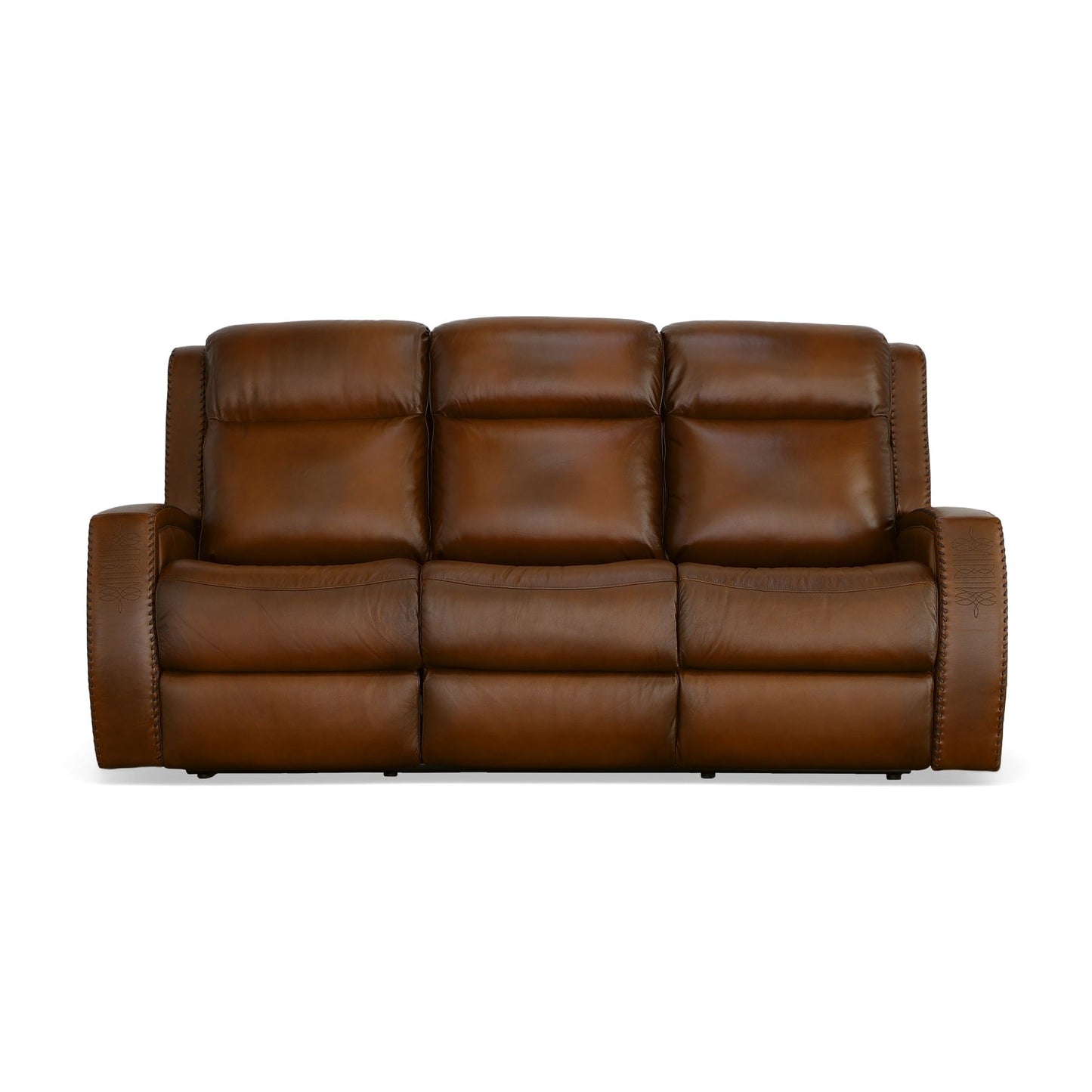 Mustang - Power Sofa With Power Headrest - Rust