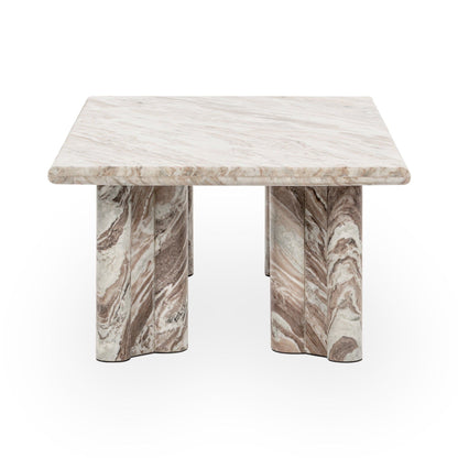 Bowman - Marble Rectangular Coffee Table - Rusty Gray