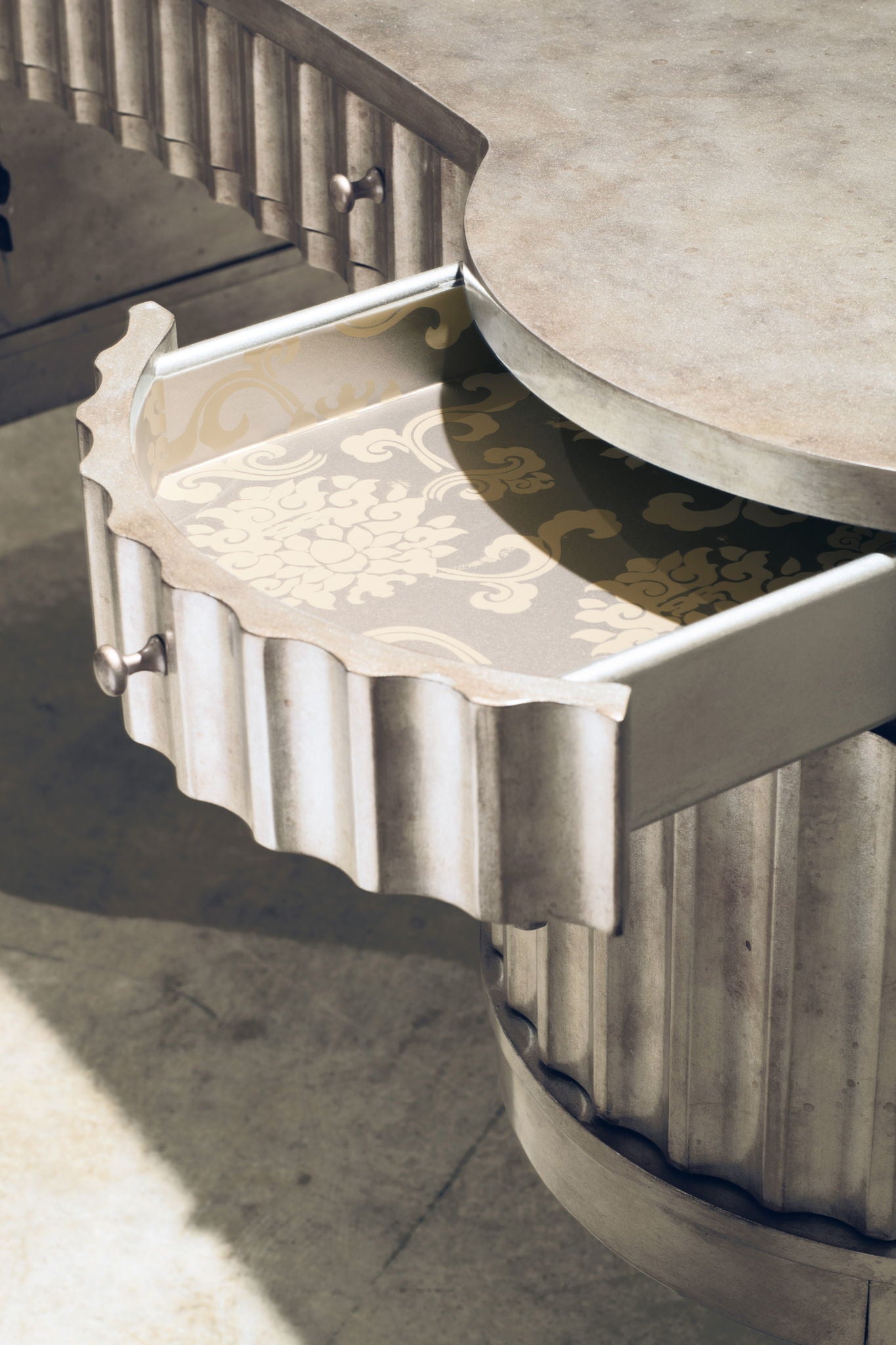 Melange - Fluted Kidney Desk